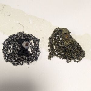 2 piece handmade threaded beaded bracelet